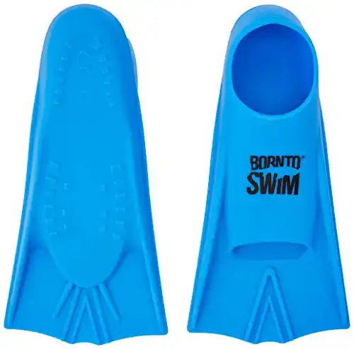Kinderschwimmflossen BornToSwim kurze Trainingsflossen aus Silikon