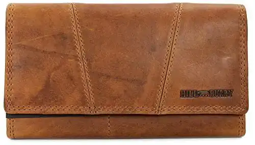 Leder Geldbörse Belli im Vintage-Stil mit RFID-Schutz für Damen