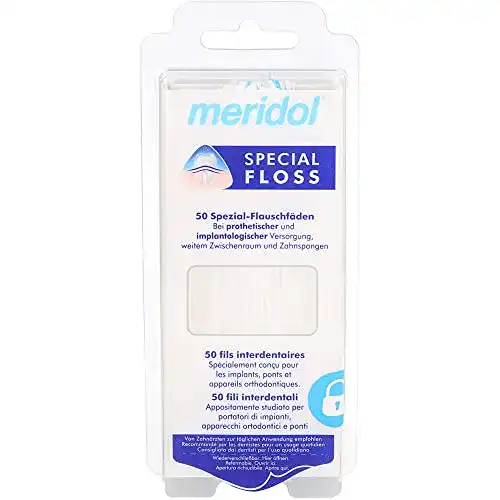 Zahnseide Meridol Special Floss mit Flauschfäden, 50 Stück