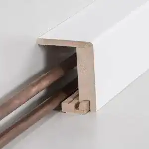 Rohrabdeckleiste Proviston für Heizkörper bis 88 mm aus MDF, 64 x 96 x 2500 mm