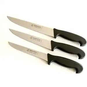 Fleischermesser-Set Marsvogel 3-teilig in Schwarz