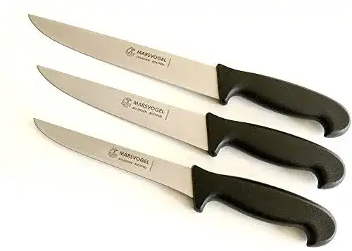 Fleischermesser-Set Marsvogel 3-teilig in Schwarz