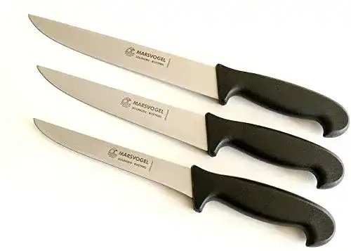 Fleischermesser-Set Marsvogel 3-teilig in Schwarz