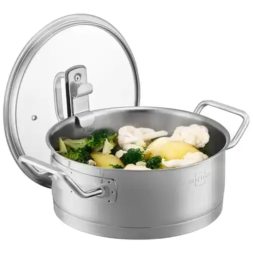 Kochtopf 20 cm aus Edelstahl für Induktion und alle Herdarten