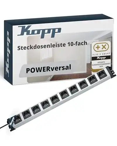 Steckdosenleiste Wandmontage Kopp POWERversal 10-fach