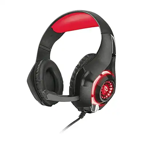 Trust GXT 313 Nero Gaming Headset mit LED-Beleuchtung und 3,5 mm Klinkenstecker