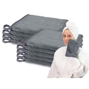 Mikrofaser Waschlappen Set ZOLLNER24 9er Set in Anthrazit