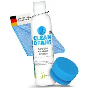 Kunststoff Politur Set CLEANOFANT für Acrylglas mit 200 ml Politur