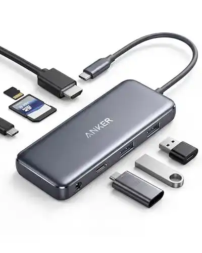 Anker USB-C Hub 341 7-in-1 Adapter mit 4K HDMI und 100W Power