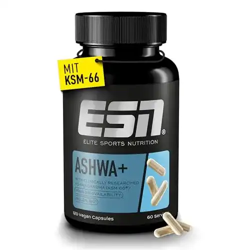 Ashwagandha ESN Ashwa Pro Kapseln 120 Stück mit KSM-66