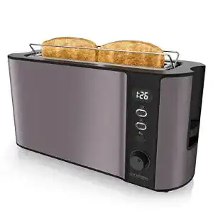Doppel-Langschlitztoaster Arendo für 2 Scheiben mit Defrost-Funktion