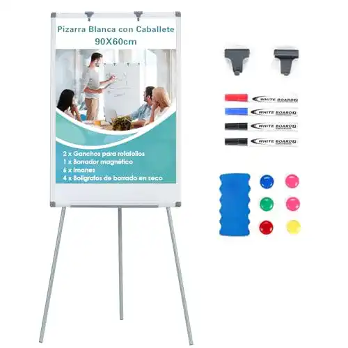 Flipchart SWANCROWN 100×70 magnetisch mit höhenverstellbarem Ständer
