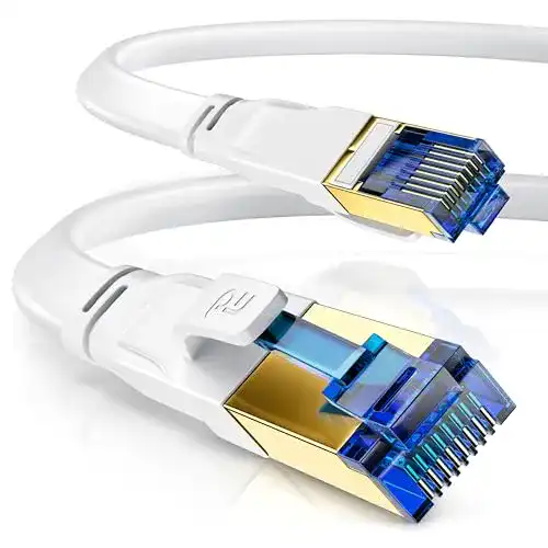 LAN-Kabel 10m CSL Computer CAT 8 Netzwerkkabel flach