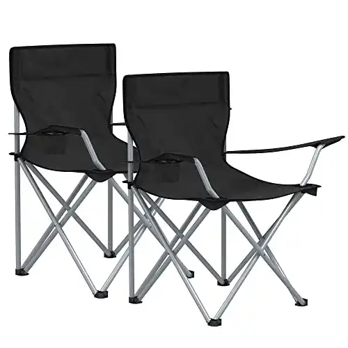 Klappstuhl Songmics Campingstuhl im 2er Set für Outdoor und Angeln