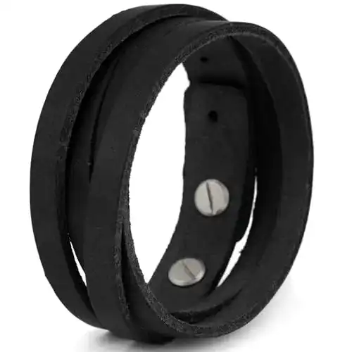 Lederarmband Simaru für Herren aus hochwertigem Leder, größenverstellbar