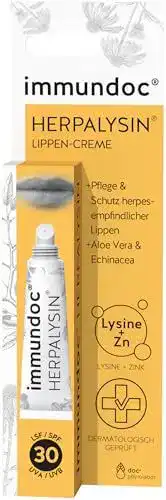 Immundoc Herpalysin: Creme gegen Lippenherpes mit L-Lysin, Zink und Echinacea