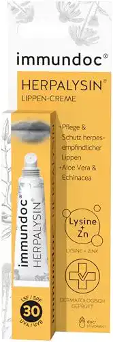 Immundoc Herpalysin: Creme gegen Lippenherpes mit L-Lysin, Zink und Echinacea