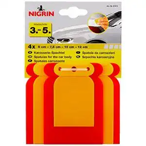 Nigrin Karosserie-Spachtelsatz, 4-teiliges Set für Lackarbeiten