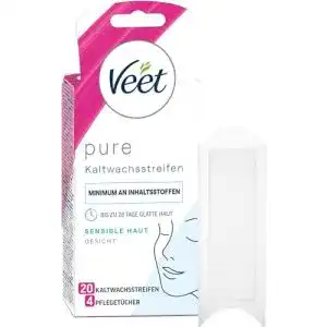 Veet Kaltwachsstreifen für das Gesicht Gebrauchsfertige Wachsstreifen