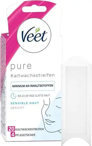Veet Kaltwachsstreifen für das Gesicht Gebrauchsfertige Wachsstreifen