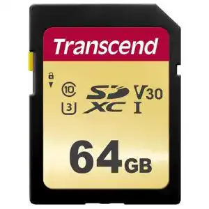 Transcend 64GB SDXC 500S Speicherkarte UHS-I C10 U3 V30