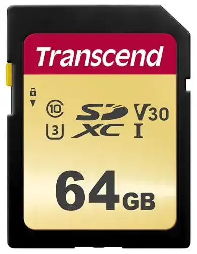 Transcend 64GB SDXC 500S Speicherkarte UHS-I C10 U3 V30
