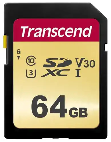 Transcend 64GB SDXC 500S Speicherkarte UHS-I C10 U3 V30