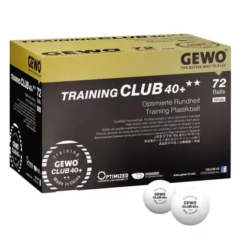 Tischtennisbälle GEWO Training Club 2 Sterne 40+ für Training