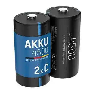 Ansmann Baby C Akku 4500 mAh 1,2V, 2 Stück, wiederaufladbar