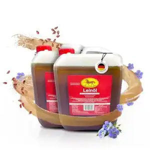 Leinsamenöl für Pferde, Hunde und Katzen kaltgepresst, 2x 5 Liter