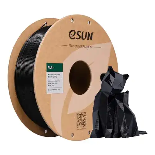eSUN PLA+ Filament 1,75 mm für 3D-Drucker, schwarz, 1 kg