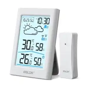 Baldr Funk Wetterstation mit Außensensor und Digitaluhr