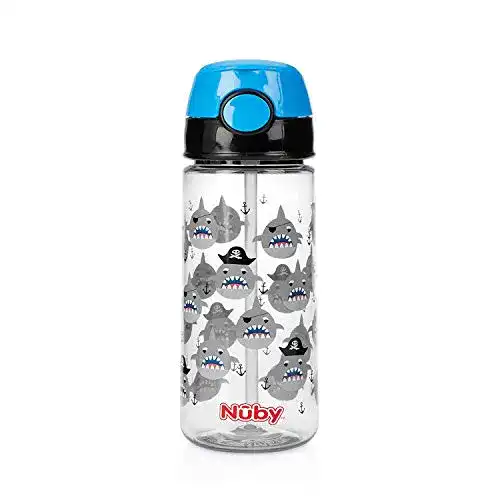 Trinkhalmflasche Nuby – Tritan Trinkbecher mit Silikonhalm