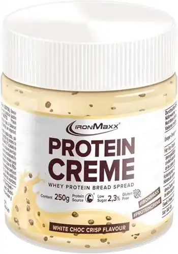 Protein Creme Ironmaxx White Chocolate Crisp 250g – Hoher Proteingehalt
