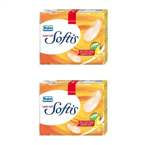 Regina Taschentücher Softis mit Aloe Vera, 4-lagig, 60 Stück