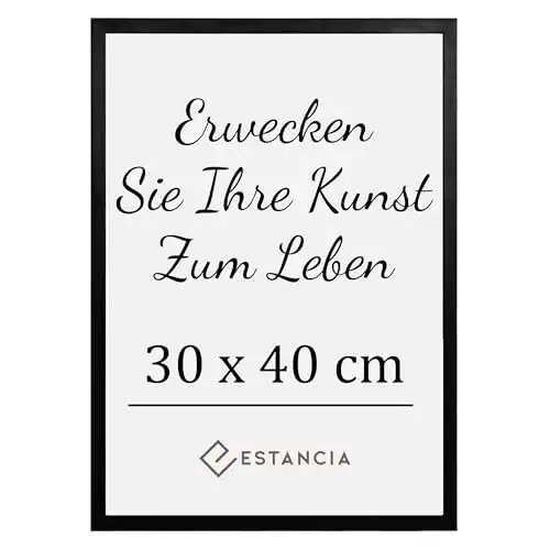 Bilderrahmen Estancia aus schwarzem Holz 30×40 cm