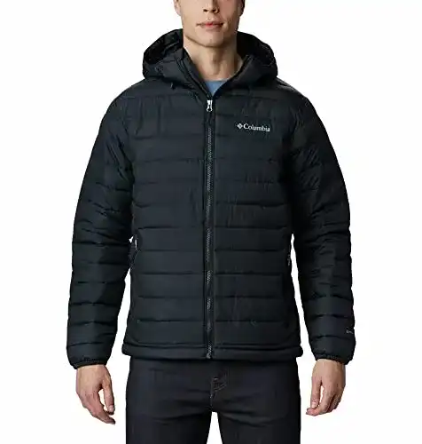 Daunenjacke Herren Columbia Steppjacke mit Kapuze in Schwarz
