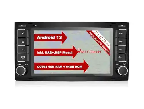 7-Zoll Navigationssystem M.I.C. AVT7 mit Android 12 und Qualcomm