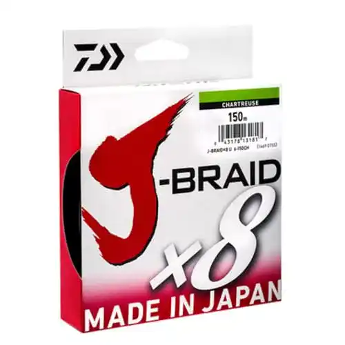 Daiwa J-Braid X8 geflochtene Schnur 0.06mm 4.0kg 150m Chartreuse