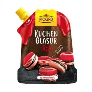 Kuchenglasur Pickerd Rot mit Vanillegeschmack 125g