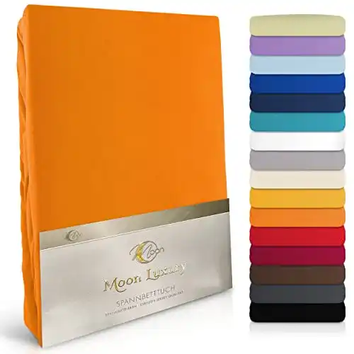 Moon Luxury Spannbettlaken 90×200 cm in Orange