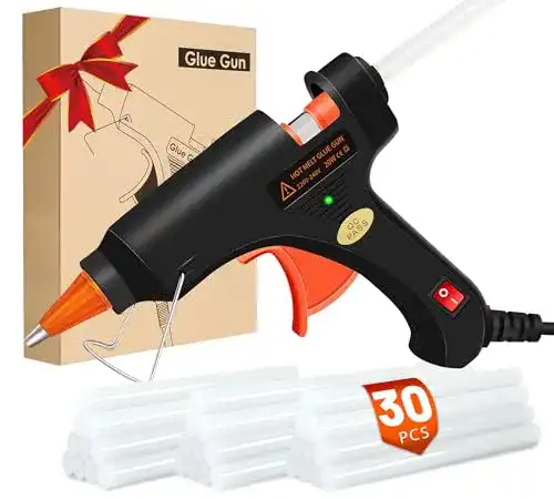 Crenova Heißklebepistole 7mm mit Hitzeschutz für Bastelarbeiten