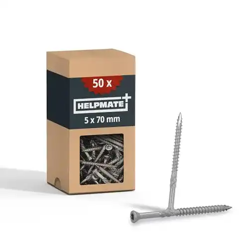 Dielenschrauben aus Edelstahl A2 Terrassenschrauben 5×70 von HELPMATE