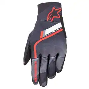 Alpinestars Reef Motorradhandschuhe in Schwarz/Grau/Rot, Größe L