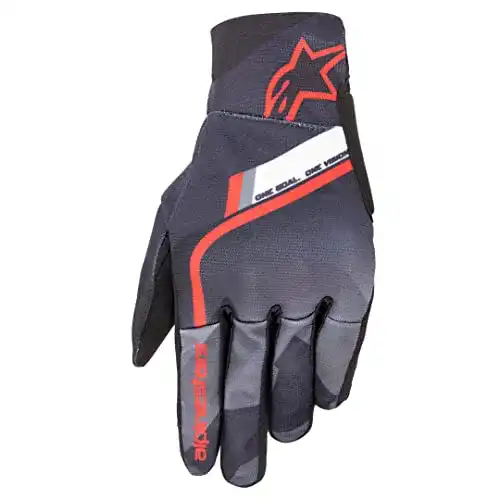 Alpinestars Reef Motorradhandschuhe in Schwarz/Grau/Rot, Größe L