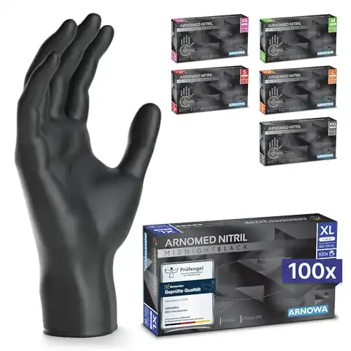 Einmalhandschuhe schwarz ARNOMED 100 Stück pro Box