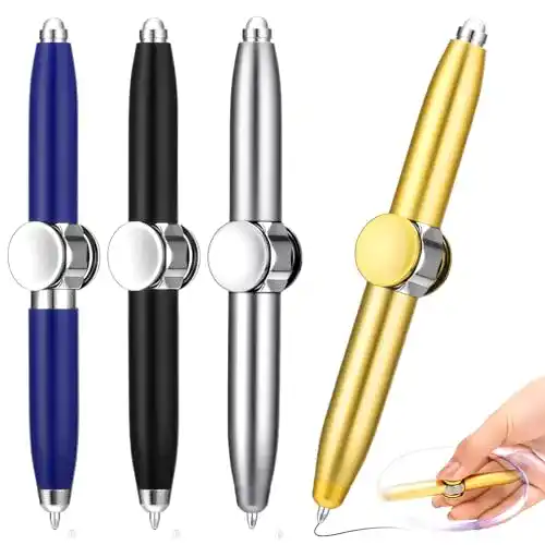 Fidget Pen Set mit 4 Spinning-Pens und LED Licht