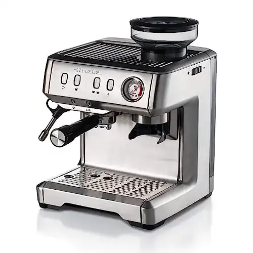 Ariete 1313 Kaffeemaschine mit Manometer und integriertem Mahlwerk