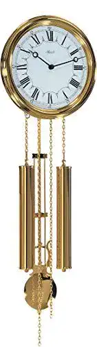 Pendeluhr Hermle 60992-002214 mit Lyrapendel in Gold