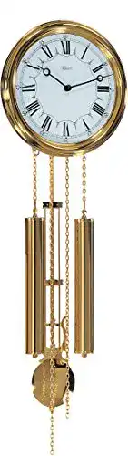Pendeluhr Hermle 60992-002214 mit Lyrapendel in Gold